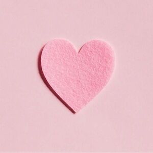 Pink Felt Heart Cutout